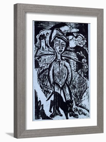 Mountain Lad in Storm, 1921-Ernst Ludwig Kirchner-Framed Giclee Print