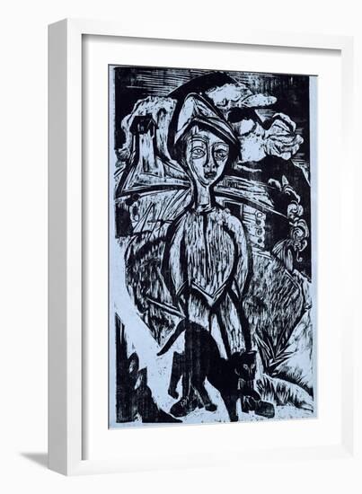 Mountain Lad in Storm, 1921-Ernst Ludwig Kirchner-Framed Giclee Print