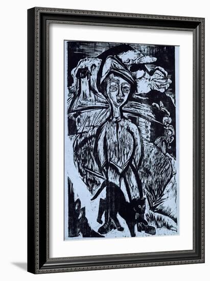 Mountain Lad in Storm, 1921-Ernst Ludwig Kirchner-Framed Giclee Print