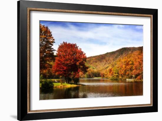 Mountain Lake Autumn-Alan Hausenflock-Framed Photographic Print