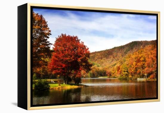Mountain Lake Autumn-Alan Hausenflock-Framed Premier Image Canvas