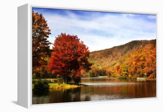 Mountain Lake Autumn-Alan Hausenflock-Framed Premier Image Canvas