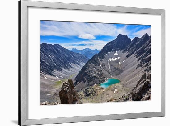 Mountain Lake in an Open Circus in the Siberian Highlands. Eastern Sayan. Buryatia-Victor Nikitin-Framed Photographic Print