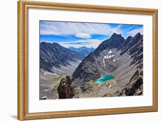 Mountain Lake in an Open Circus in the Siberian Highlands. Eastern Sayan. Buryatia-Victor Nikitin-Framed Photographic Print