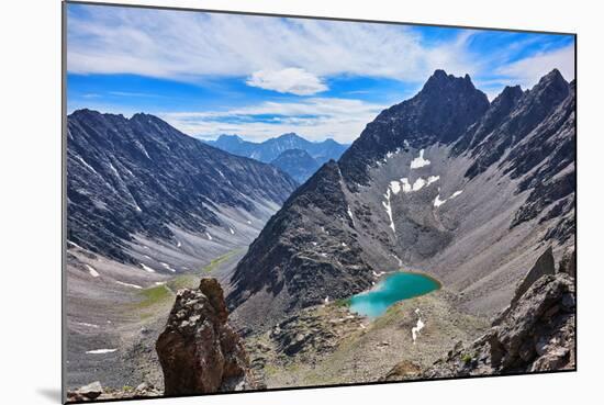 Mountain Lake in an Open Circus in the Siberian Highlands. Eastern Sayan. Buryatia-Victor Nikitin-Mounted Photographic Print