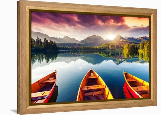 Mountain Lake In National Park High Tatra-Leonid Tit-Framed Premier Image Canvas