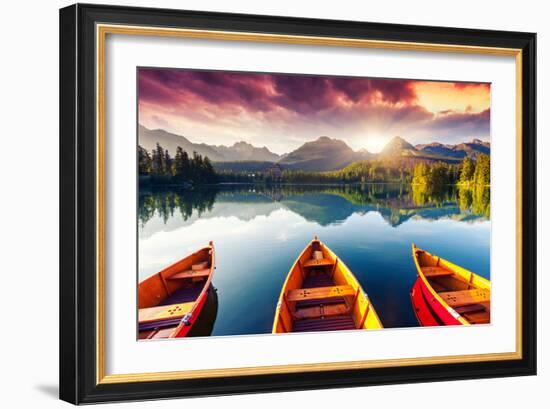 Mountain Lake In National Park High Tatra-Leonid Tit-Framed Photographic Print