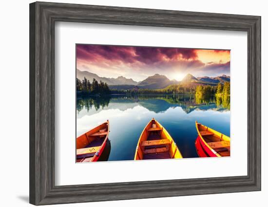 Mountain Lake In National Park High Tatra-Leonid Tit-Framed Photographic Print