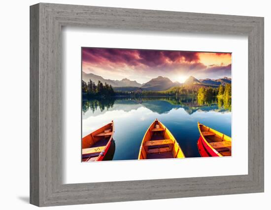 Mountain Lake In National Park High Tatra-Leonid Tit-Framed Photographic Print