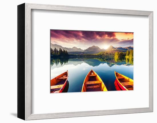 Mountain Lake In National Park High Tatra-Leonid Tit-Framed Photographic Print