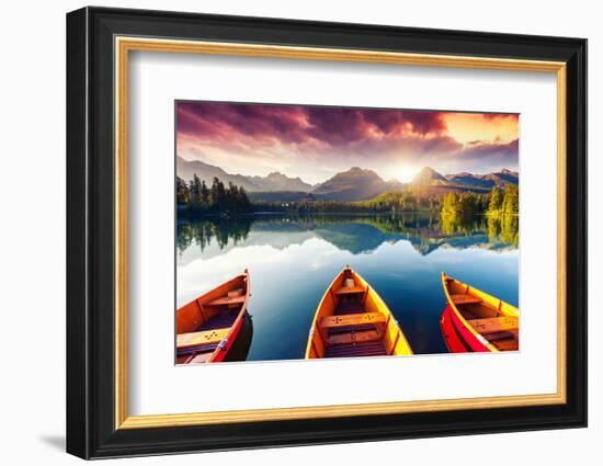 Mountain Lake In National Park High Tatra-Leonid Tit-Framed Photographic Print