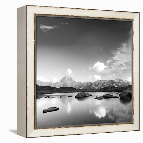 Mountain Lake-null-Framed Premier Image Canvas