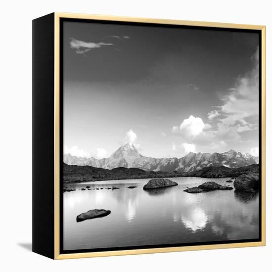 Mountain Lake-null-Framed Premier Image Canvas