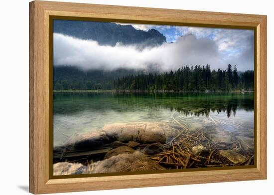 mountain Lake-null-Framed Premier Image Canvas