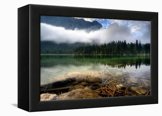 mountain Lake-null-Framed Premier Image Canvas