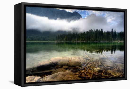 mountain Lake-null-Framed Premier Image Canvas