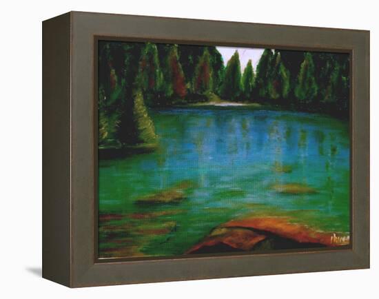 Mountain Lake-Kenny Primmer-Framed Stretched Canvas