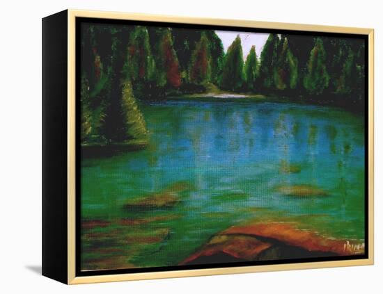 Mountain Lake-Kenny Primmer-Framed Stretched Canvas