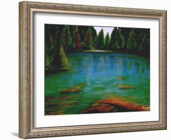 Mountain Lake-Kenny Primmer-Framed Art Print