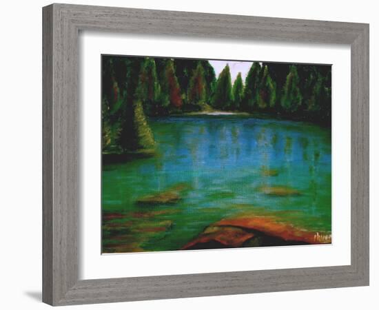 Mountain Lake-Kenny Primmer-Framed Art Print