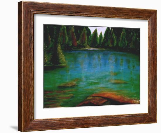 Mountain Lake-Kenny Primmer-Framed Art Print