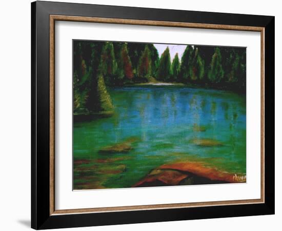 Mountain Lake-Kenny Primmer-Framed Art Print