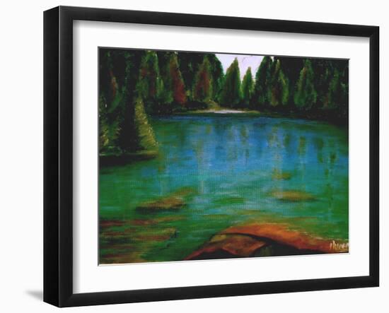 Mountain Lake-Kenny Primmer-Framed Art Print