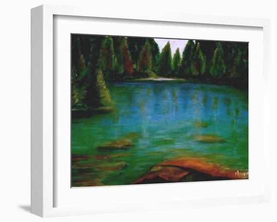 Mountain Lake-Kenny Primmer-Framed Art Print