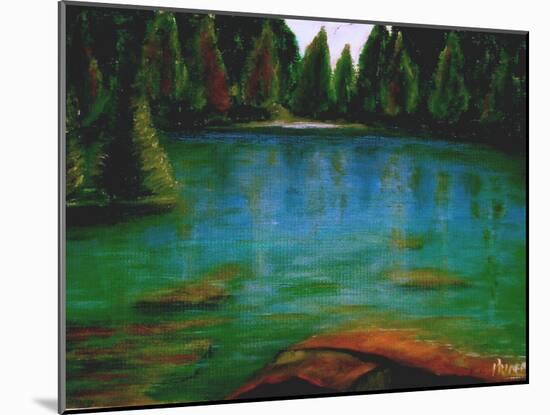 Mountain Lake-Kenny Primmer-Mounted Art Print