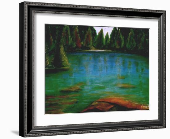 Mountain Lake-Kenny Primmer-Framed Art Print