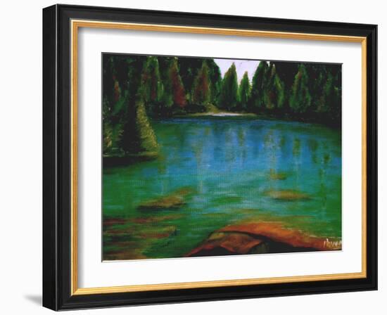 Mountain Lake-Kenny Primmer-Framed Art Print