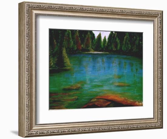 Mountain Lake-Kenny Primmer-Framed Art Print