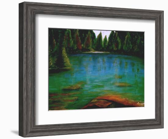 Mountain Lake-Kenny Primmer-Framed Art Print