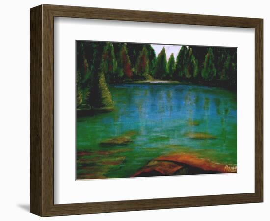 Mountain Lake-Kenny Primmer-Framed Art Print