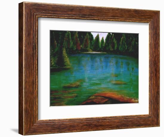 Mountain Lake-Kenny Primmer-Framed Art Print