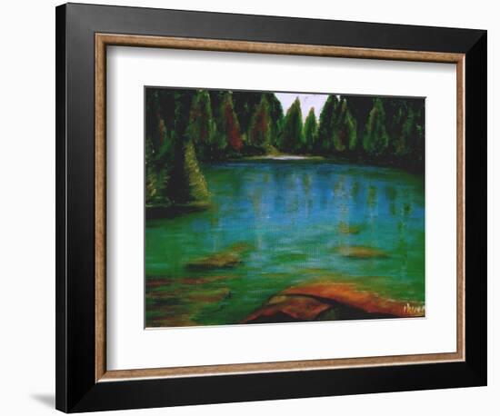 Mountain Lake-Kenny Primmer-Framed Art Print