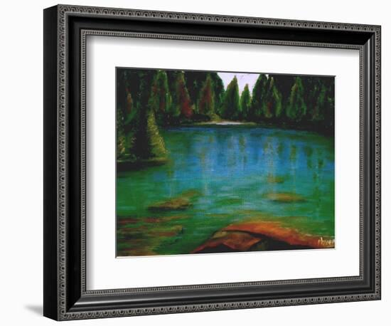 Mountain Lake-Kenny Primmer-Framed Art Print