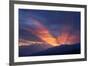 Mountain Landscape at Dawn. Beautiful Sky with Sunbeams and Clouds. View from Mount Mkheer. Zemo Sv-Kotenko-Framed Photographic Print