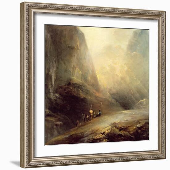 Mountain Landscape with Banditti, C.1780-Elias Martin-Framed Giclee Print