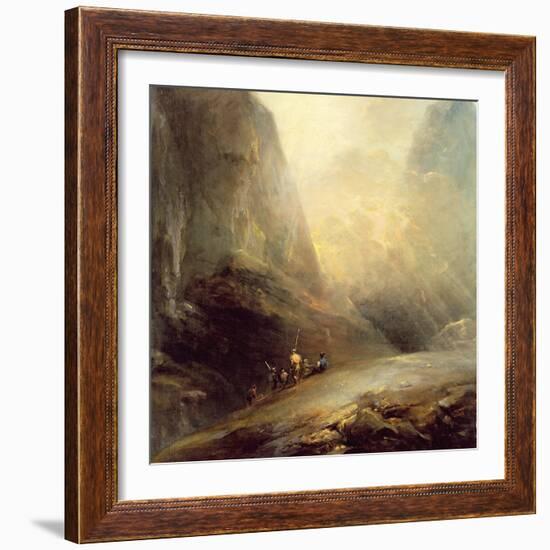 Mountain Landscape with Banditti, C.1780-Elias Martin-Framed Giclee Print