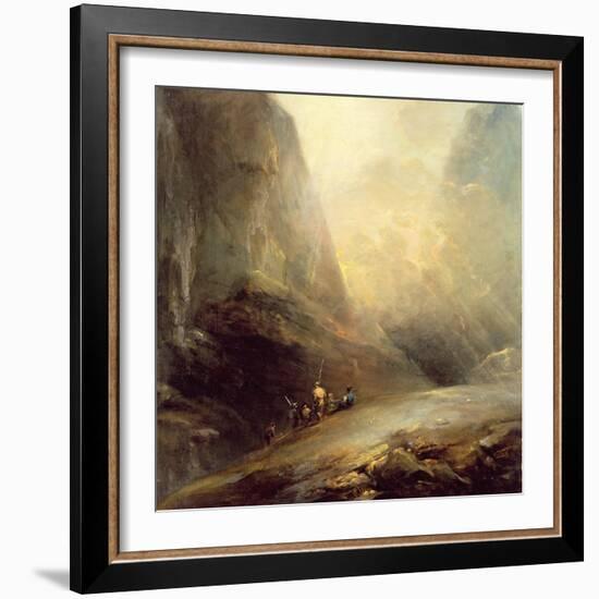 Mountain Landscape with Banditti, C.1780-Elias Martin-Framed Giclee Print