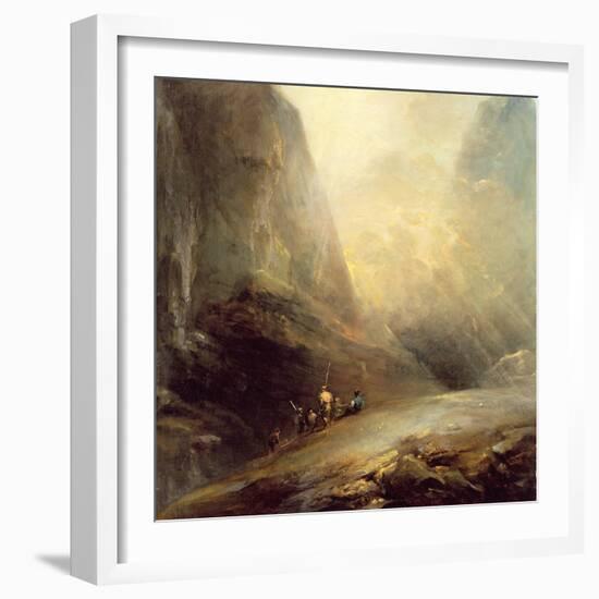 Mountain Landscape with Banditti, C.1780-Elias Martin-Framed Giclee Print