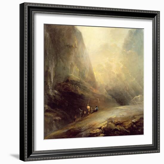 Mountain Landscape with Banditti, C.1780-Elias Martin-Framed Giclee Print