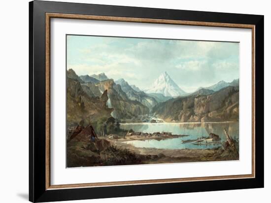 Mountain Landscape with Indians, 1870-75-John Mix Stanley-Framed Giclee Print