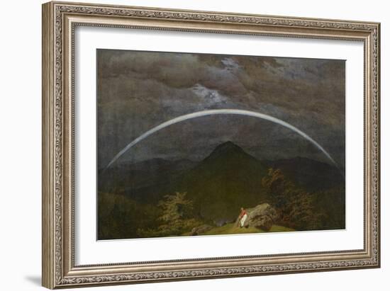 Mountain Landscape with Rainbow, 1809-10-Caspar David Friedrich-Framed Giclee Print