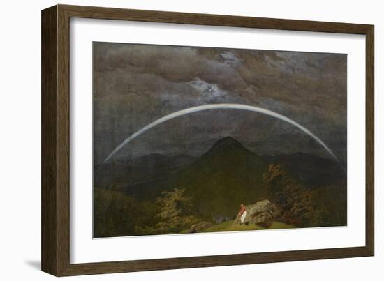 Mountain Landscape with Rainbow, 1809-10-Caspar David Friedrich-Framed Giclee Print