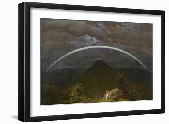 Mountain Landscape with Rainbow, 1809-10-Caspar David Friedrich-Framed Giclee Print