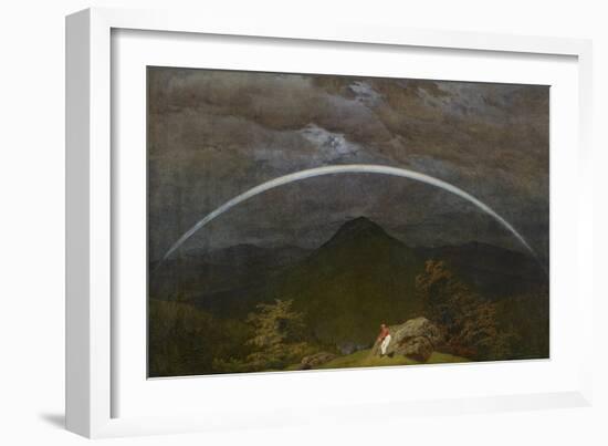 Mountain Landscape with Rainbow, 1809-10-Caspar David Friedrich-Framed Giclee Print