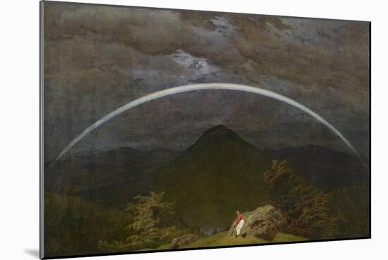 Mountain Landscape with Rainbow, 1809-10-Caspar David Friedrich-Mounted Giclee Print