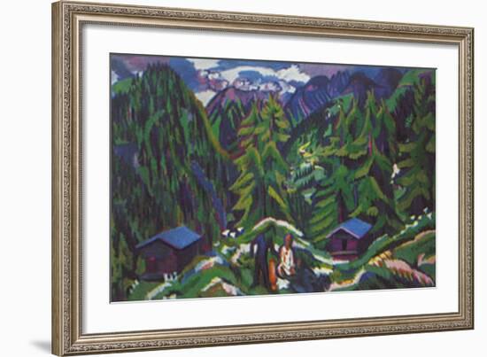 Mountain Landscape-Ernst Ludwig Kirchner-Framed Art Print